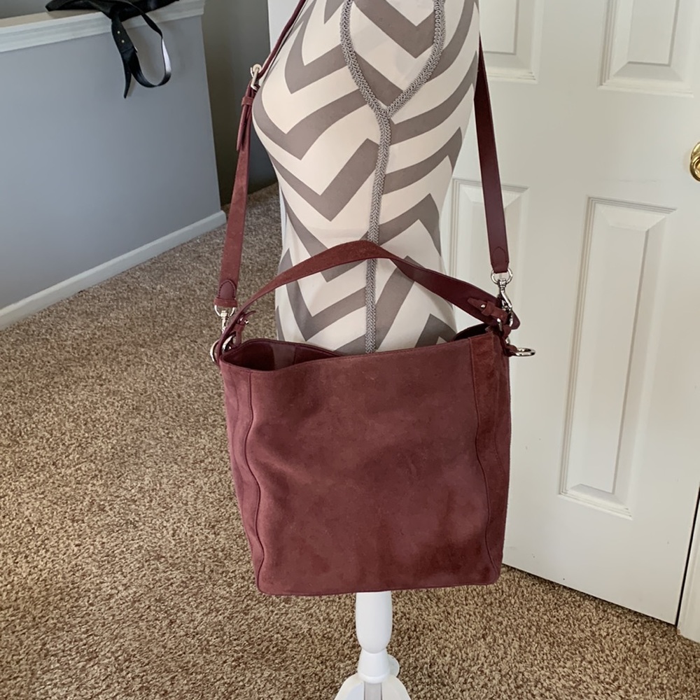 Rebecca Minkoff Dusty Rose Suede Hobo Bag